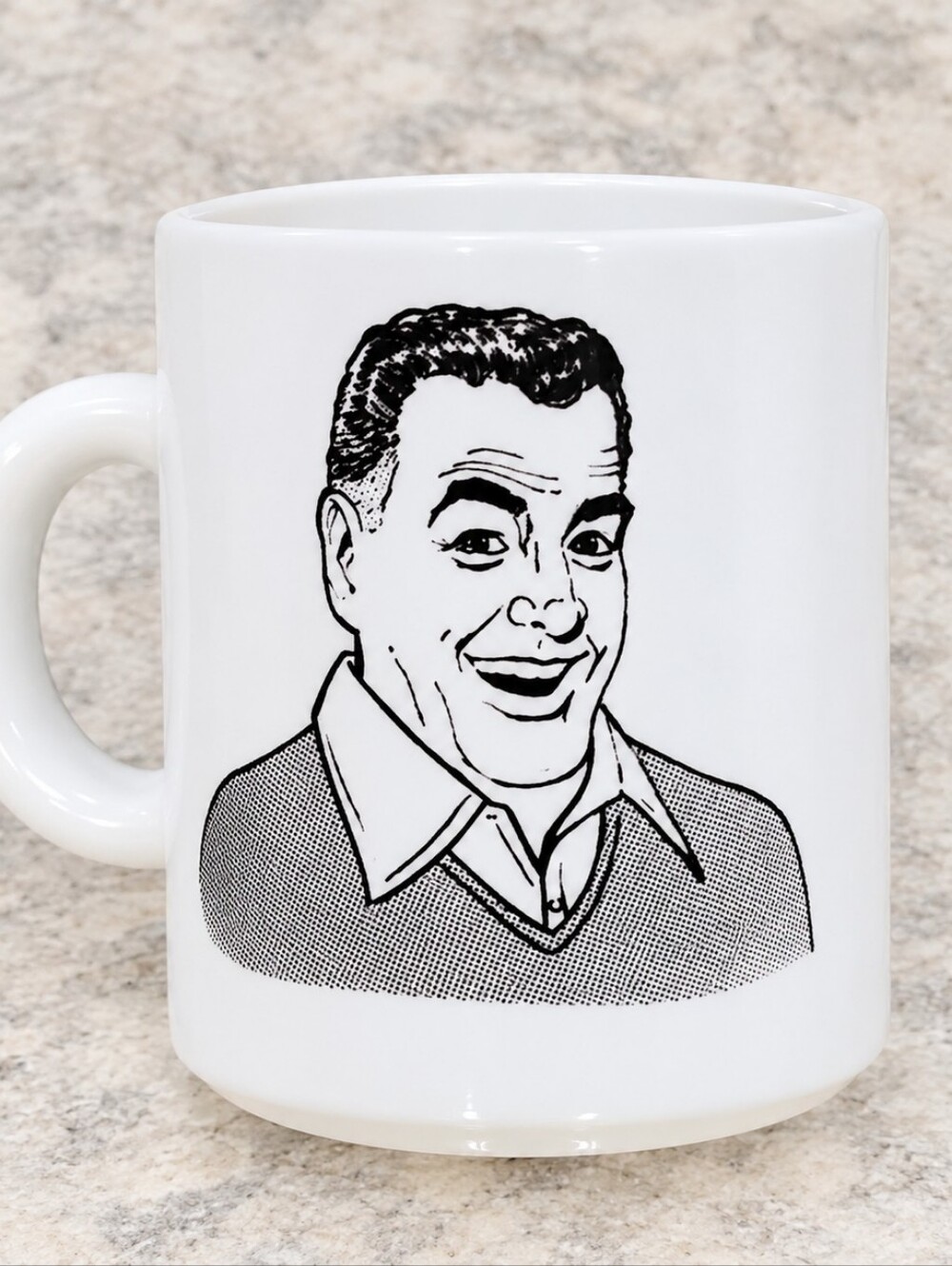Vintage Milk Glass Dad Mug